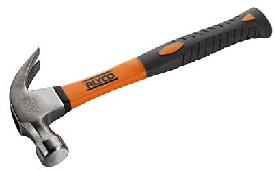 Alyco Orange (HR) - Martillo carpintería, con doble uña curva, mango ergonómico, 450 gramos | para Carpintero, Ebanista, Encofrador y Construcción - 170140