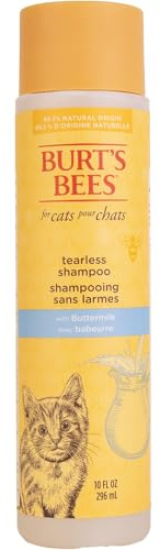 Burt's Bees for Pets Naturally Derived Kitten Tearless Shampoo with Buttermilk, Cat Shampoo, Kitten Shampoo for Cats - Cat Grooming Supplies, Cat Bath Supplies, 10 Fl Oz