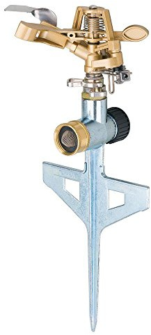 Melnor 9536CH 9536H All Metal Pulsating Sprinkler with Step Spike, Head & Base