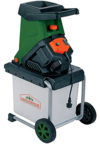 Gardebruk® Trituradora eléctrica de Jardín 3100W máx. Ramas de Ø40mm Triturador Bolsa de Recolección 50L
