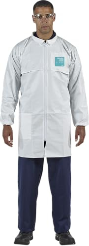 Ansell AlphaTec 2000 STANDARD Bound Camice da laboratorio Modello 209, Bianco, Taglia 3 (M), 1 unità