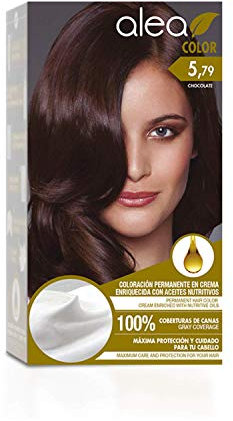 ALEA - Tinte Pelo Mujer - Alea Color - Nº 5.79 K - Color Chocolate - Coloración Permanente en Crema - con Aceite de Argán y Macadamia - Cobertura de Canas - Máxima Protección y Cuidado
