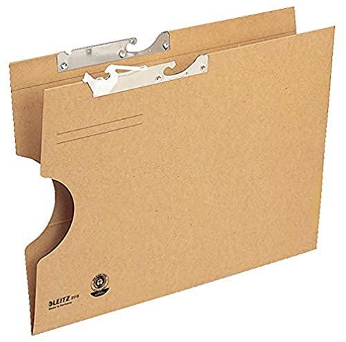Esselte Leitz pendolo anelli, misura Extra grande, con apertura laterale, in cartone, colore: marrone
