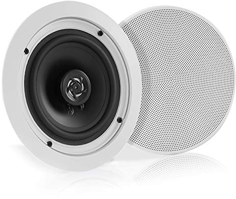 Pyle Cassa Bluetooth 13 Centimetri, Altoparlanti a Parete e a Soffitto 2 Vie, Griglia Rotonda/Quadrata Intercambiabile, Casse Audio con Cono in Polipropilene, Speaker da 150 Watt