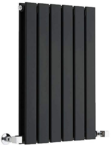 Milano Alpha - Black Horizontal Double Flat Panel Radiator - 635mm x 420mm