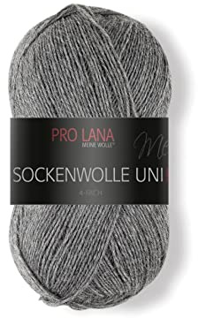 Pro Lana Sockenwolle Uni 4-fach 404 - hellgrau