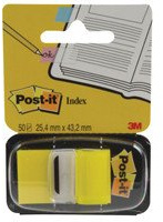 3M Postit Tape Flags Yellow 680-5
