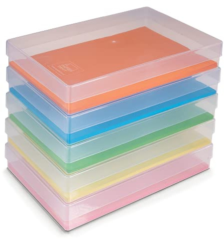 Paper Tent Clear A4 Storage Box, Pack of 5