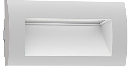 ledscom.de Lampada da incasso a parete a LED ZIBAL, downlight per esterni, IP65 opaco, 140 x 70 mm, 3,3 W, 223lm, bianco freddo