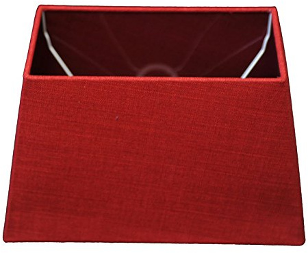 Lampenschirm für Tischleuchte in Rechteckig Leinen Fino rot TL 50-40-27