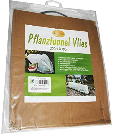 Pflanztunnel Vlies Tunnel 300x45x30cm Folientunnel Frühbeet Folienzelt