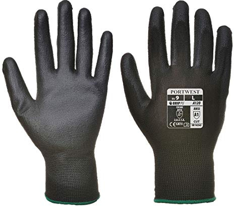 Portwest A120 andningsbar PU handske svart, XX-Large