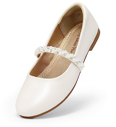 DREAM PAIRS Barn platta skor ballerinaskor flicka Mary Jane med prinsessrem platta skor skolskor flickor SERENA-100-KIDS-E