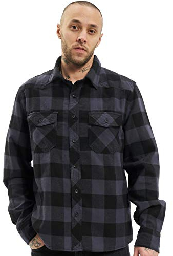 Brandit Check Shirt Herren Baumwoll Hemd 4XL Black-grey