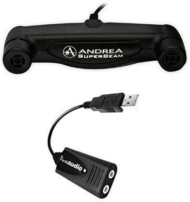 Andrea Communications C1-1021450-100 USB-SA External Digital USB Sound Card with Array2S Microphone Bundle