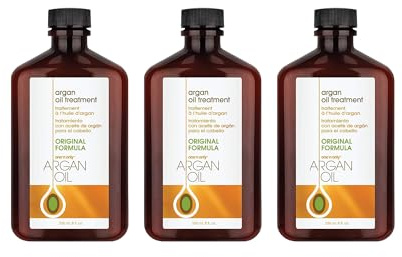 One 'N Only Argan Oil Hair Treatment - Lightweight & Hydrating Hair Oil for Natural, Wigs & Extensions - Shine Enhancing, Heat Protectant & Frizz Control (8 oz, 3pk)