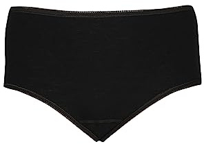 DILLING Plus Size Culotte en Laine mérinos pour Femme - Noir 52