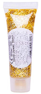 Eulenspiegel - Gel scintillant, Body Glitter, paillettes pour le corps, maquillage, carnaval, festival, Bijou Or
