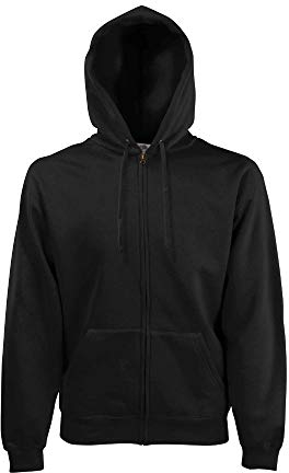Fruit of the Loom - Hooded Sweat Jacket - Modell 2013 / Black, XL XL,Black
