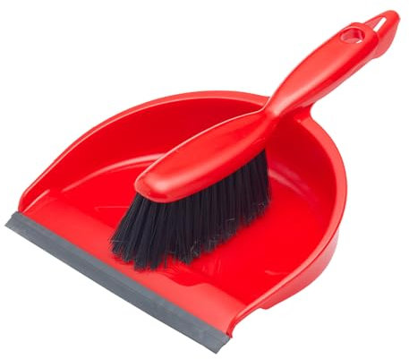 La brosse Hill hn071-r Ensemble pelle et balayette en plastique, rouge