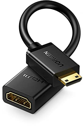 UGREEN Mini HDMI to HDMI Adapter 4K@60Hz 1440P@144Hz Female HDMI 2.0 Cable HDR UHD ARC HDCP Ethernet Compatible with Camera Raspberry Pi Zero Laptop Portable Monitor Video Capture Card TV Switch Oled