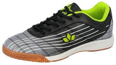 Lico Jungen Rockfield Hallenturnschuhe, Schwarz Grau Lemon, 34 EU