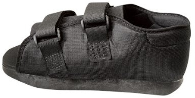 Medline ORT30300MXL Semi-Rigid Post-Op Shoes, X-Large, Black