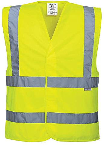 Portwest C470 Reflective Hi Vis Band and Brace Safety Vest Yellow, 6X/7X