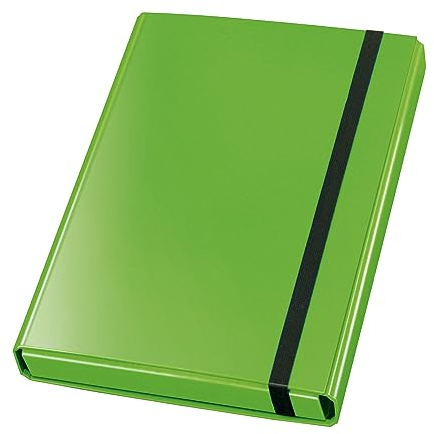 VELOFLEX 4443341 - Sammelbox Velocolor, DIN A4, mit Gummizug, Heftbox aus Karton, glanzkaschiert, hellgrün, 23 x 32 x 4 cm, 1 Stück