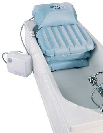 Bathing Cushion Bath Lift, UK Version, Inflating Bath Cushion that Lifts and Lowers Patient into Bath, Increased Support, Stability, and Comfort, Portable Cushion for Bath Tub, Independent Bathing