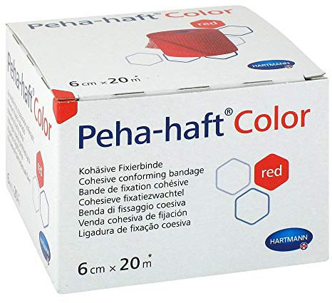 PEHA-HAFT Color Fixierbinde 6 cmx20 m rot 1 St