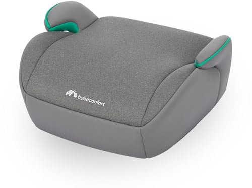 Bebeconfort Manga i-Safe, Reboarder Kindersitz, 6–12 Jahre, 125–150 cm, Folgekindersitz, Kompakt und Leicht (<1 kg), Einfache Gurtmontage, Gepolstert, Soft-Touch-Gewebe, Tinted Grey