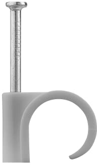 Kabelklämma - buntband - elektrisk fastsättning - ClIPs - växthus - bygel - Debflex 700444 set med 100 trådfästen (diameter 8 till 12 mm) i fickan med grå hängare