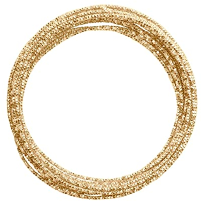 Vaessen Creative Aluminiumdraht, Hammer, Hellgold, 2 mm, x 5 m, Aludraht, Aluminium Wire, Basteldraht, Dekodraht, Schmuckdraht und Floristikdraht, Light Gold, 500 x 0.2 x 0.2 cm, 24266-003