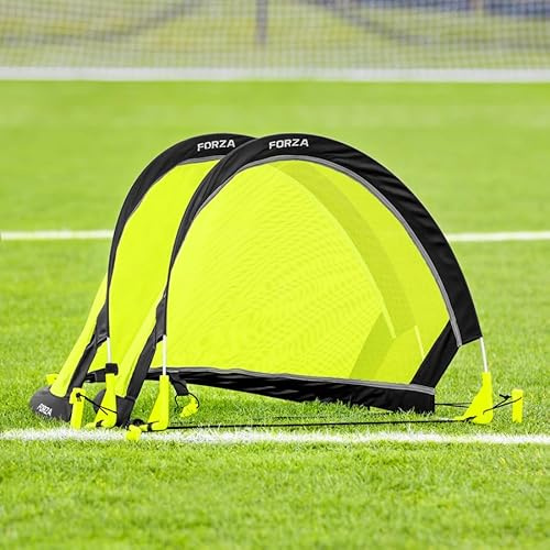 FORZA Flash Pop-Up Football Goals [Pair] | Kids Football Goals for the Garden | Mini Football - Quick & Easy Pop Up Portable Goals | [2.5ft, 4ft & 6ft] (2.5ft [Pair])