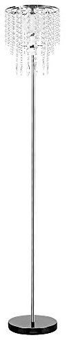 MiniSun | Modern Polished Chrome and Clear Acrylic Droplet Floor Lamp | Floor Lamps & Torchieres, Home Décor & Improvement Essential