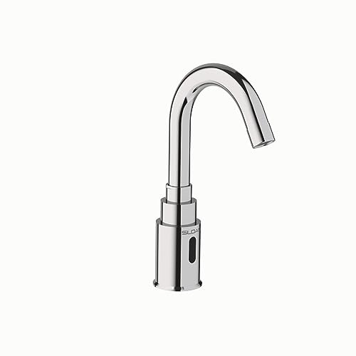 Sloan SF-2250 Sensor Activated Touch-Free Faucet, Commercial Grade with Mounting Hardware - 2.2 GPM Battery-Powered Deck-Mounted Gooseneck Body, Polished Chrome Finish, Back-Check Tee, 3362104