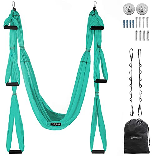 UpCircleSeven Aerial Yoga Swing Set Ceiling Mount Accessories, Turquoise