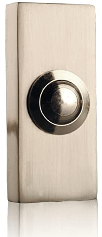 Byron 2204BN Wired Bell Push - Bushed Nickel