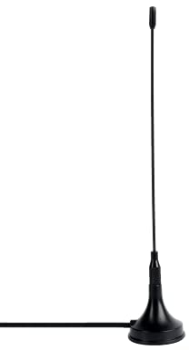 Sky Vision DTA 50 Stabantenne für DVBT2 Receiver und DAB Radio, DVBT2 Antenne mit 3 dB passivem Verstärker, Plug & Play DAB Antenne mit gummiertem Magnetfuß und 2 Meter Antennenkabel, Schwarz
