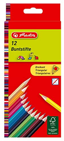 herlitz Dreikantbuntstifte lackiert/10412021 Inh.12 (1, 12 Farben)