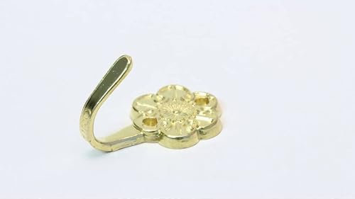 SIRO Kleiderhaken Bocholt, Klassisch, Vintage, Landhaus, Druckguss glänzend vermessingt, 39 mm x 24 mm x 21 mm, LA 15 mm, 571-40ZN5