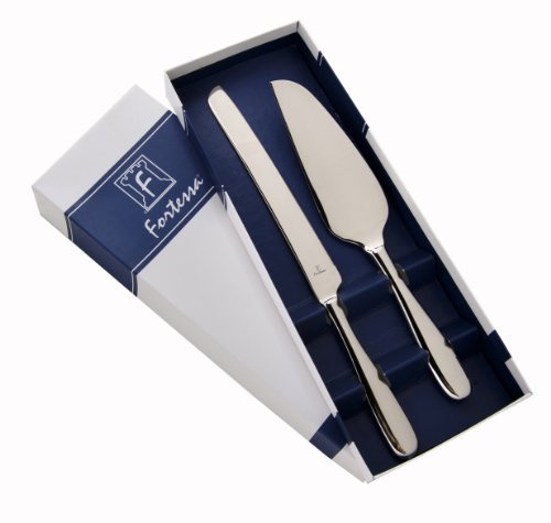 Fortessa Grand City Stainless Steel Cake Serving Set in a Box