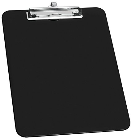 Wedo 576601 Klemmbrett A4, Stifthalter, Aufhängeöse, Metallklemme 32, 9 x 22, 7 x 1, 5 cm, Polystyrol, schwarz