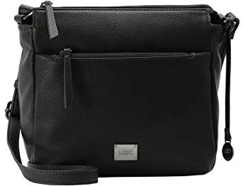 L.Credi Damen Budapest Umhängetasche, Schwarz (Schwarz), 9x23x25 cm