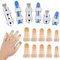 Homgaty 6 Stück Finger Schiene für Finger Steifigkeit und 10 Stück Kunststoff Fingerschutz Finger Unterstützung Stabilisator Fit alle Finger