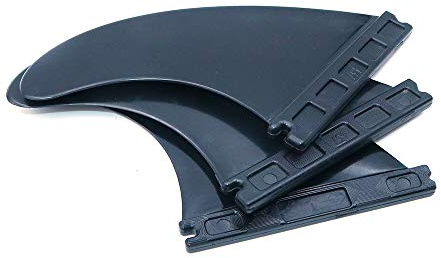 Namvo FUTURE - Juego de 3 aletas de plástico para tabla de surf G5, color negro