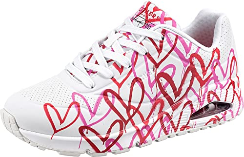 Skechers Femme Uno Spread The Love Basket, White, 41 EU