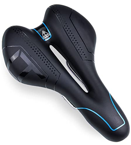 Fahrradsattel Herren Bequem, Fahrrad Sattel Gel MTB Sattel für Damen & Herren, Hohl Fahrradsättel Rennrad Sattel Mountainbike Zubehör
