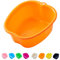 AXLOFO® Large Spa Foot Bath Bowl, Sturdy Plastic Foot Soak Bowl, Massage Foot Pedicure Bowl, Detox, feet soak, Extra FootBath foot basin For Soaked to Remove Dead Skin, Calluses (orange)